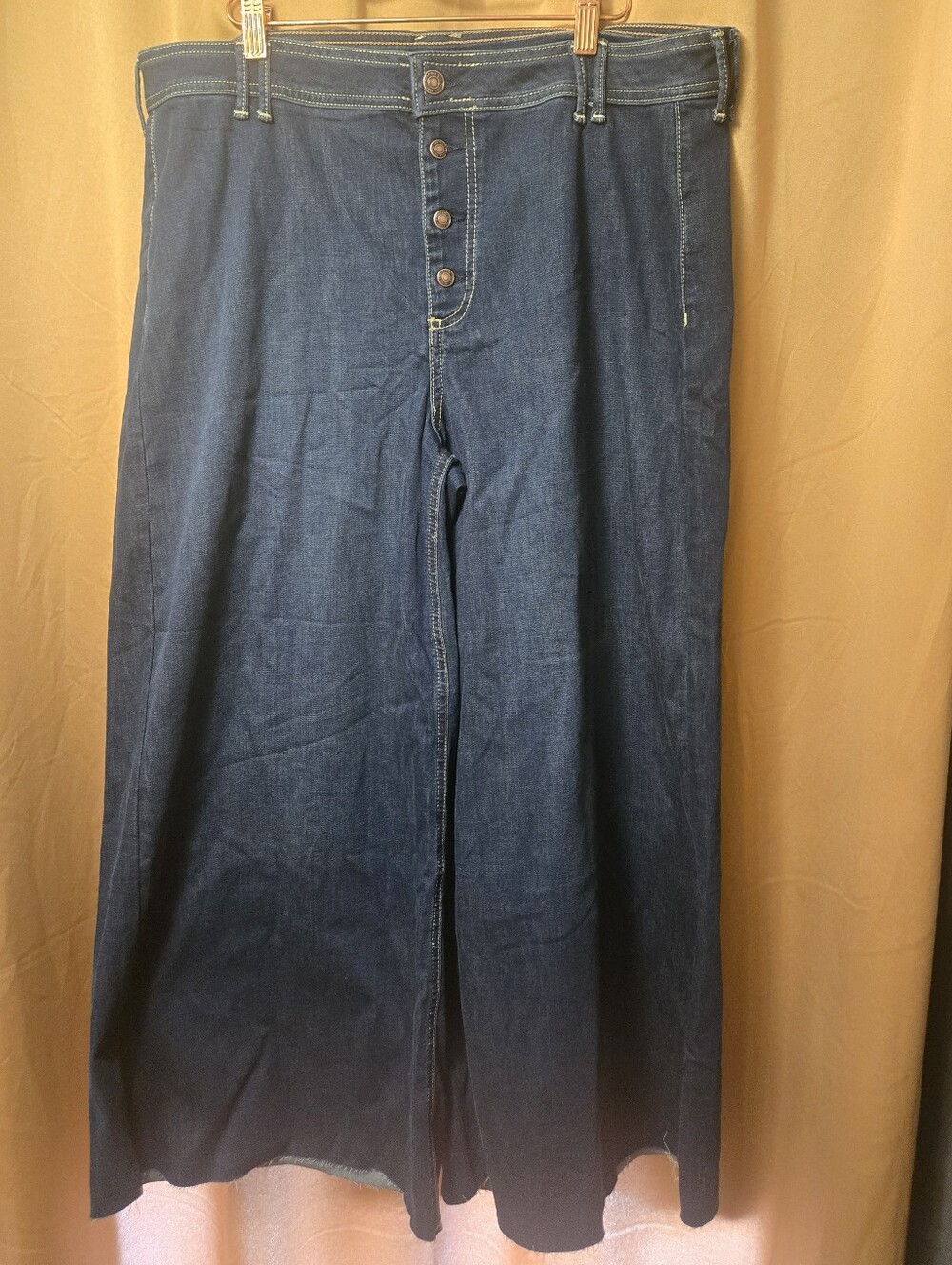 We the Free People CRVY Counter Culture Wide-Leg Jeans Boho Sz 34